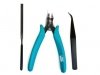Mr.Hobby BTF-001 Mr. Basic Tool Set - pliers file (needle) tweezers / zestaw narzędzi cążki pilnik pęseta